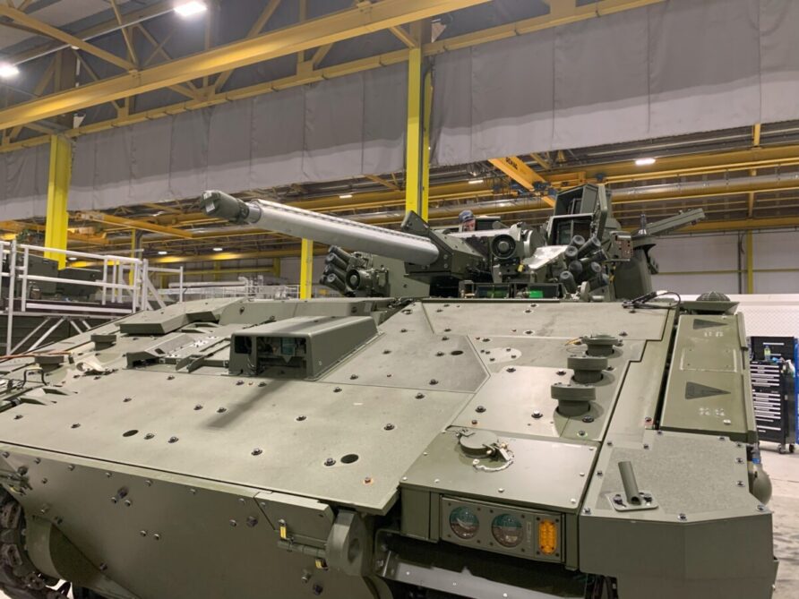 40mm Cased Telescoped Automatic Weapon (CTAS) 38 Ajax thermal sleeve