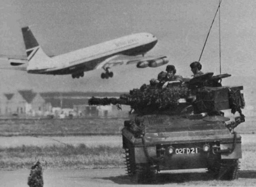 Combat Vehicle Reconnaissance Tracked CVR(T) - History 18 CVRT Heathrow 1979