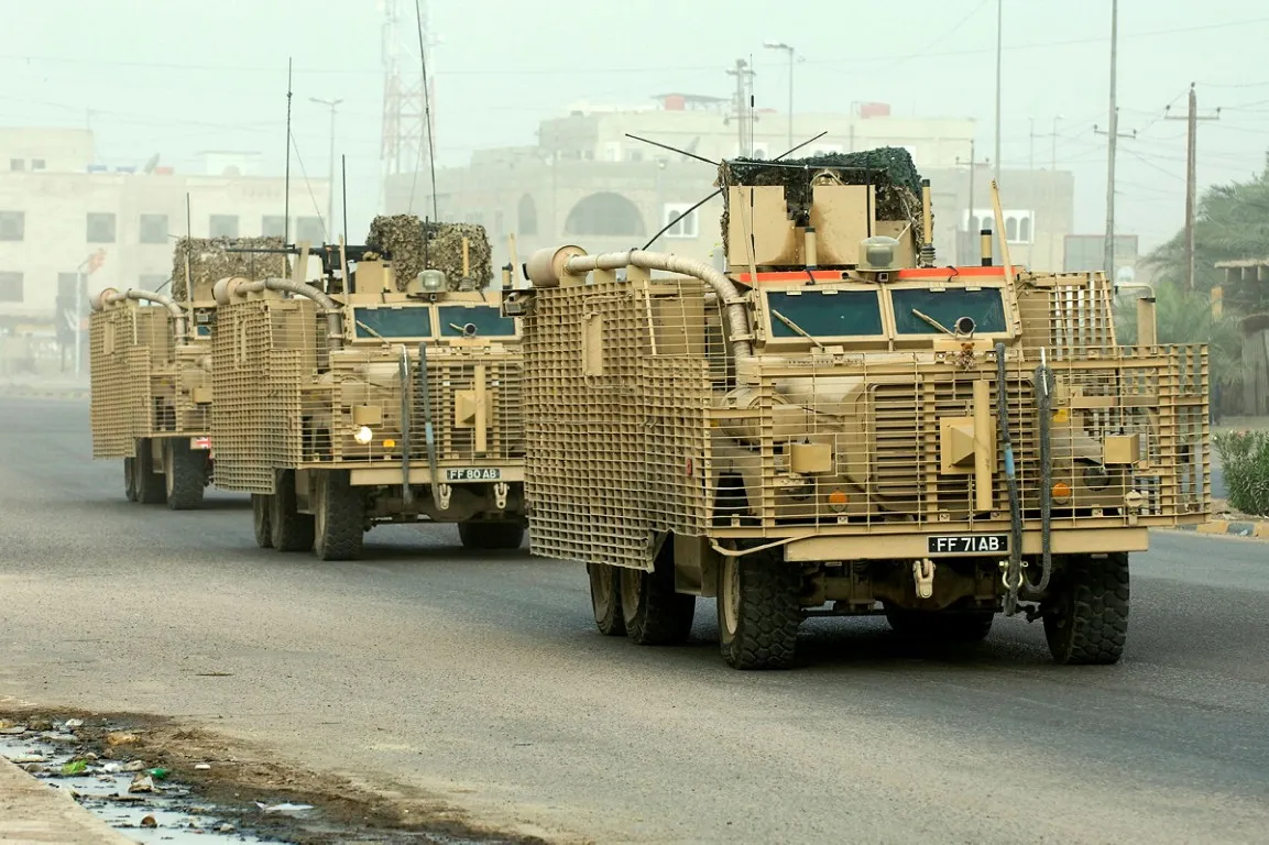 Mastiff 5 British Mastiff armoured vehicles on patrol during Operation Charge of the Knights 14 in Basrah City June 2008