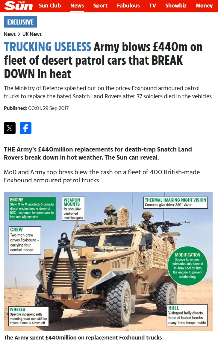 Foxhound 6 Foxhound Sun Newspaper